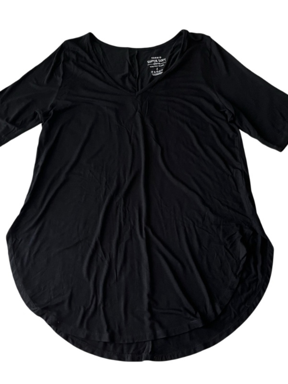 Torrid Black Soft Knits Casual Soft Jersey Top